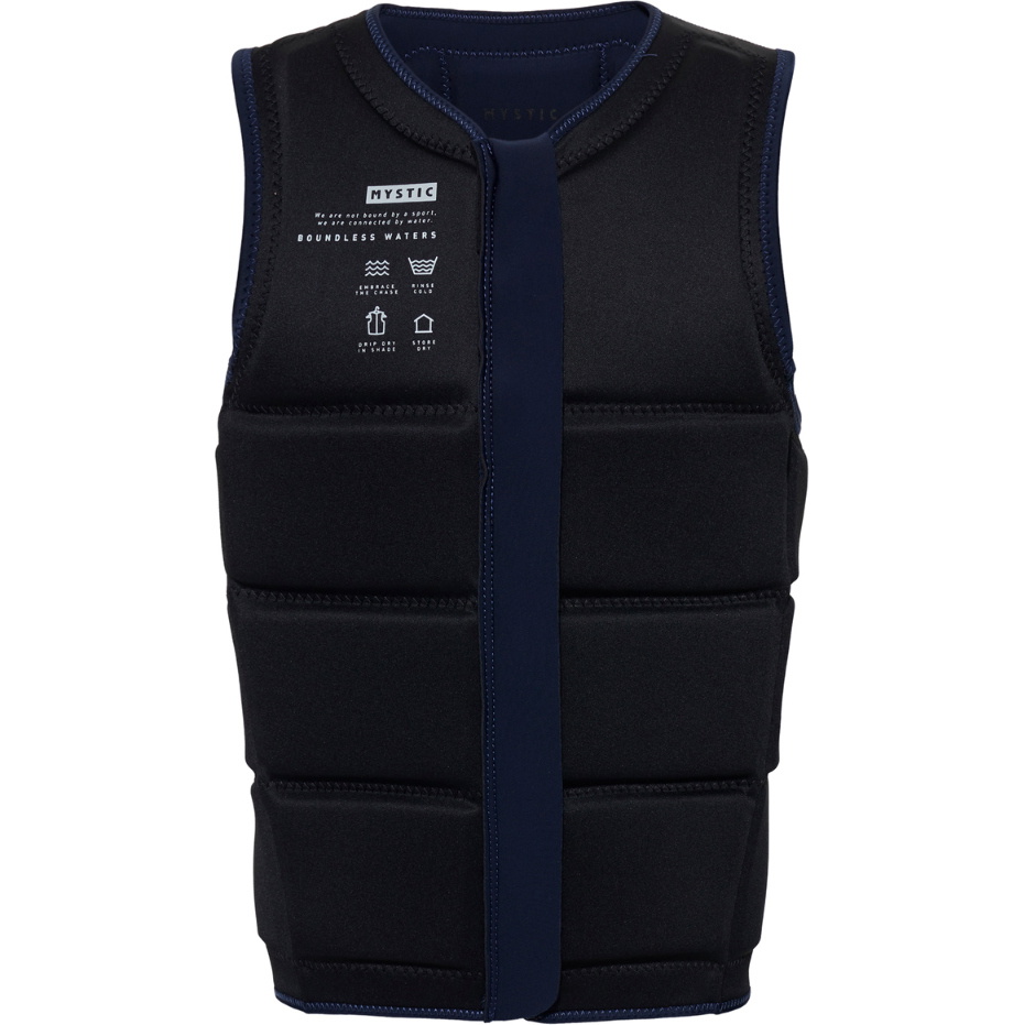 2026 Mystic Mens Star Front Zip Wake Impact Vest 35005.240245 - Navy
